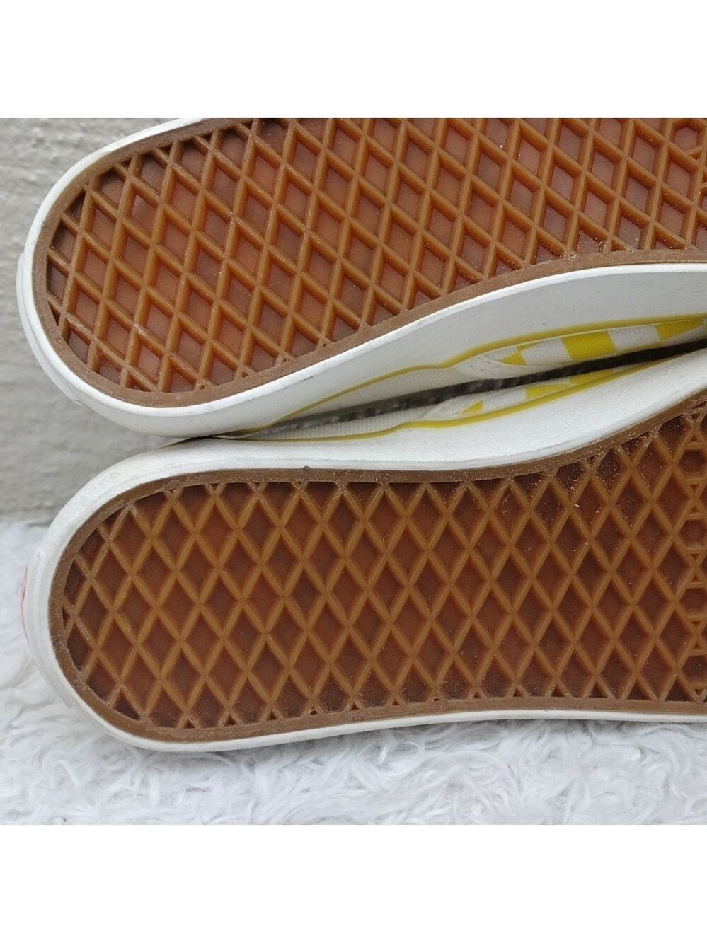 Vans DSY Off The Word Yellow Checkered Canvas Round Toe Low Top Slip-On Sneaker - Picture 9 of 16